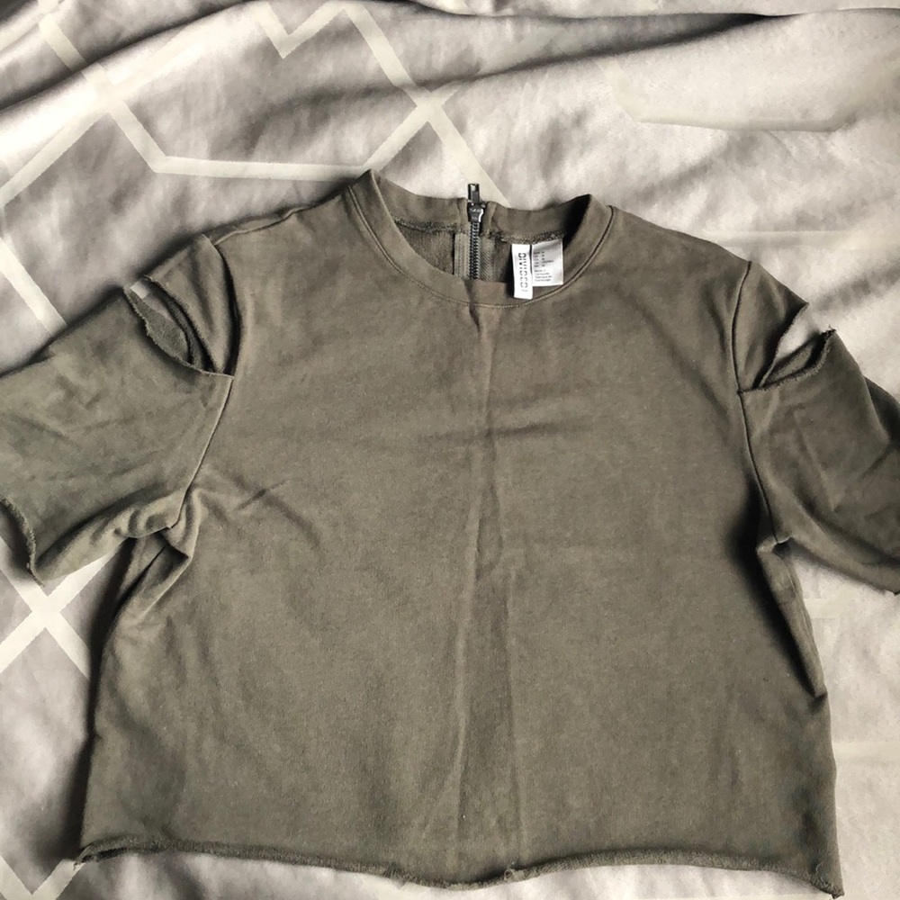Olive Green crop top